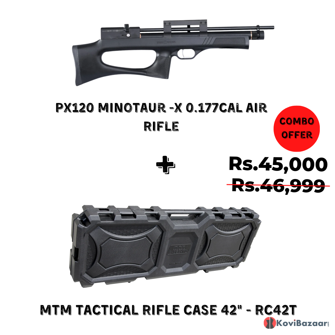 PX120 Minotaur -X 0.177cal Air Rifle + MTM TACTICAL RIFLE CASE 42" - RC42T | Made in USA