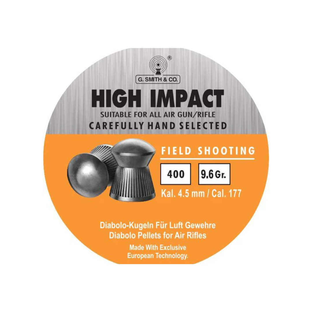 G Smith & Co High Impact 0.177(4.5mm), 9.6gr, Airgun Pellets