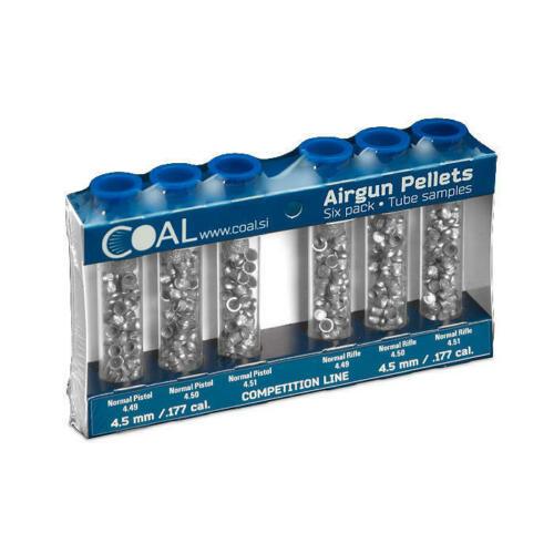 Coal 6 pack sampler Competition Line 0.177 Cal(4.5mm) Airgun Pellets - KoviBazaar