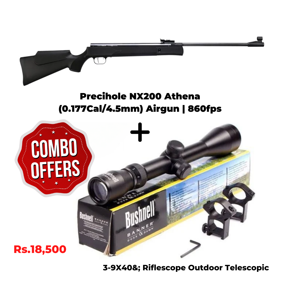 Combo Precihole NX200 Athena (0.177Cal/4.5mm) Airgun | 860fps