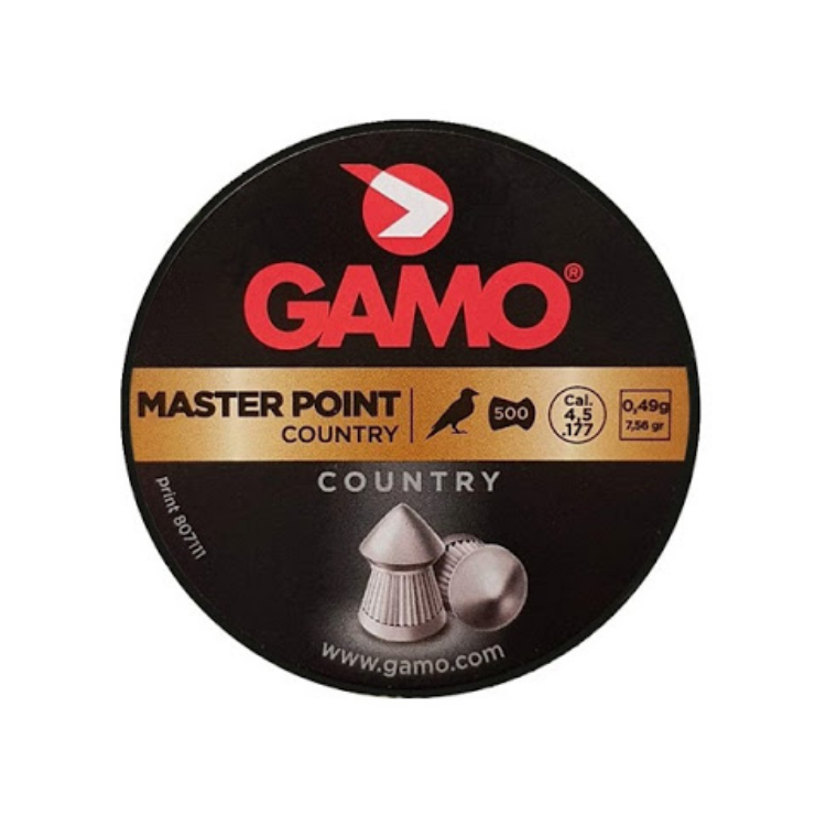 Gamo Master Point country Pellets(0.177Cal/4.5m)7.56gr/0.49g ,500/tin Airgun Pellets | KoviBazaar.