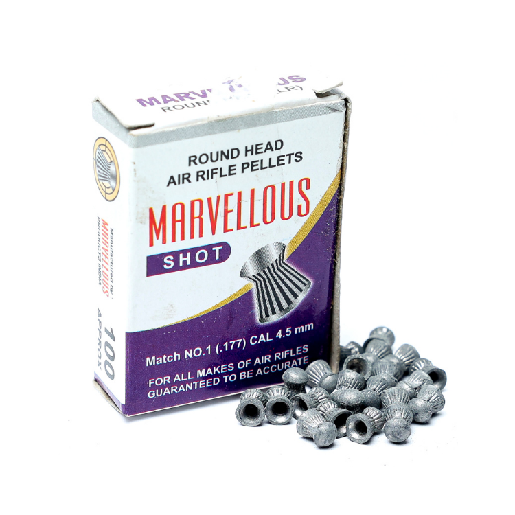 Marvellous Diana Shot Roundhead 0.177(4.5mm) [5Pack Combo] 8.2 Gr Airgun Pellets | KoviBazaar.