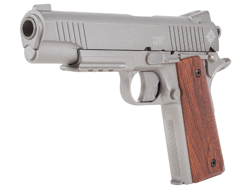 CROSMAN 1911 CO2 Pellet Pistol (Silver) .117cal 4.5mm (B-Stock) - KoviBazaar