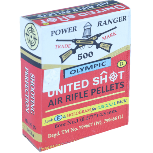 UNITED SHOT POWER RANGER AIR RIFLE PELLETS 0.177" 4.5mm(OLYMPIC) | KoviBazaar.