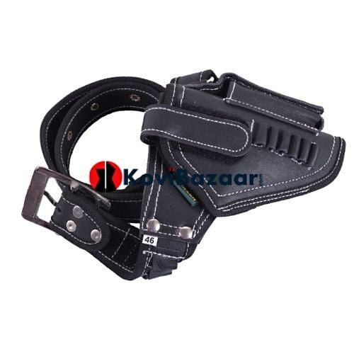 Police Style 32 Pistol Holster With Sling, In Leatherette | KoviBazaar.