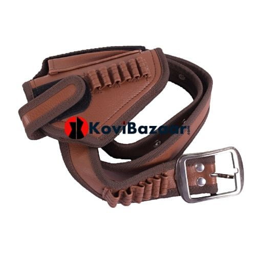 Police Style 32 Pistol Holster With Sling, In Leatherette | KoviBazaar.