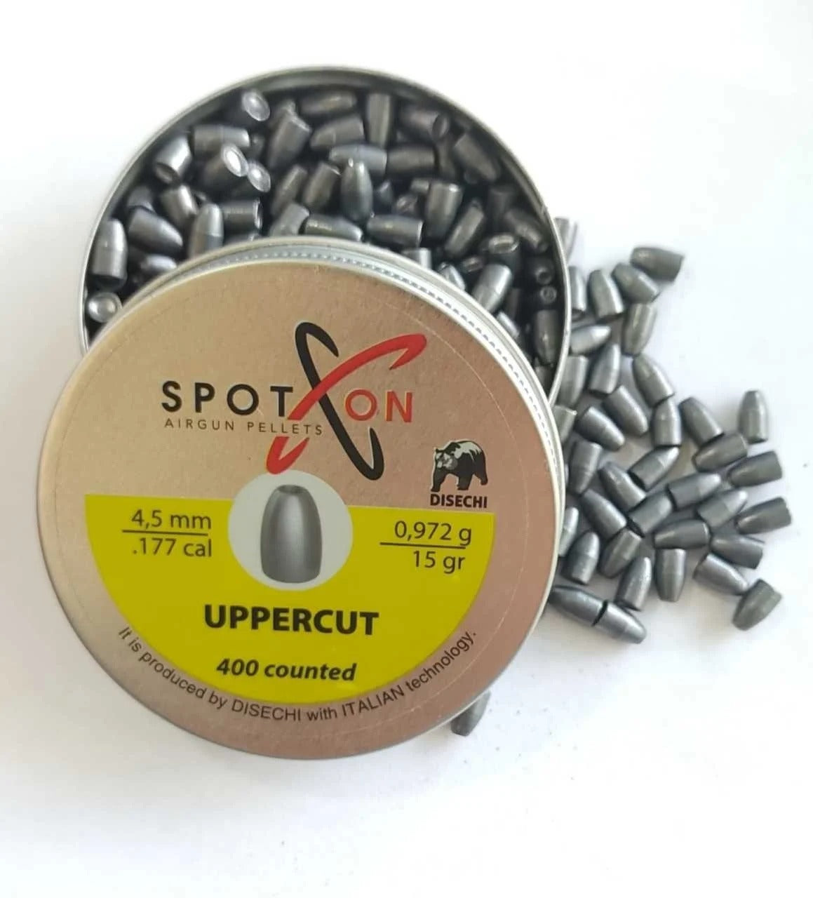 SPOTON UPPERCUT 0.177cal 4.5mm 15grain Air gun pellets