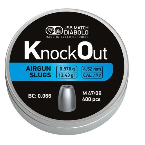 JSB Knock Out Air gun Slugs 0.177cal 13.43gr/0.870g 4.52mm